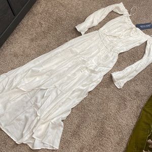 Anna kaci renaissance high low off the shoulder peasant dress